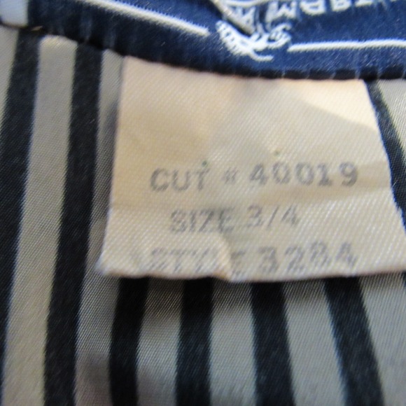 Vintage Jonathan Martin Black Taupe Stripe V Neck Button Down Blouse Women's S - Picture 7 of 8